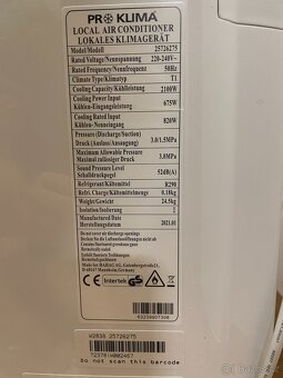 Mobilní klimatizace Proklima SMART Wi-Fi, 7000 BTU - 2