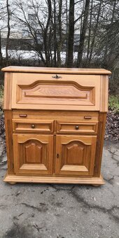 Masivní dubová komoda - psací stůl - 2