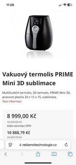 Vakuový termolis PRIME Mini 3D sublimace - 2