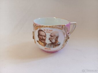Porcelánové šálky - Franc Josef, Wilhelm II., Rakousko Uher - 2
