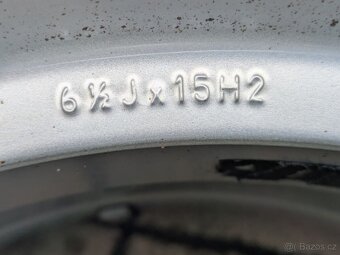 4x alu disky 6½Jx15 H2 ET35 + zimní pneu – Škoda, VW, Seat - 2