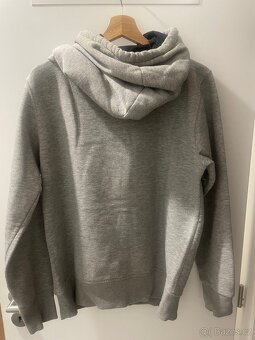 Šedá mikina Ombre s kapucí - 2