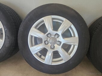 Alu Audi 7,5x16 ET 45 + pneu letní Pirelli 225/55/16 5-6 mm - 2