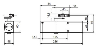 Nový samozavírač dveří - černý - 2