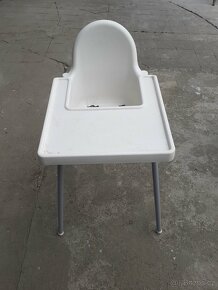 Dětská plastová jídelní sedačka, bílá - 2
