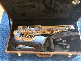 Světle modrý kvalitní saxofon ARBITER Jazz London - 2
