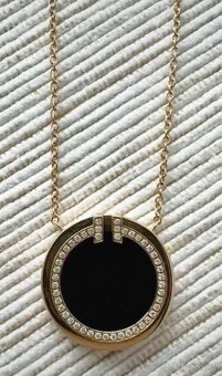 Tiffany T Diamond and Black Onyx Circle Pendant - 2