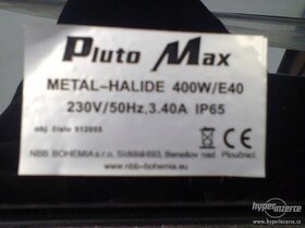 Metalhalogenidový reflektor PLUTO-MAX 400 MH 240V 3,25A - 2