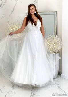 Svatební šaty CALINA PLUS SIZE - 42/44 - 2