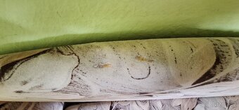 Semišová rozkládací postel - 2