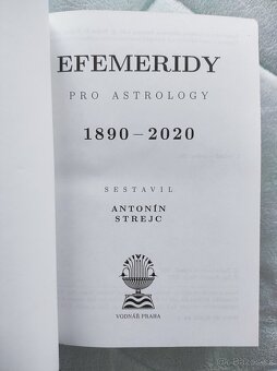 Efemeridy pro astrology 1890-2020 Antonín Strejc - 2