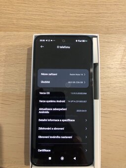 Prodám 4 měsíce starý Xiaomi Redmi Note 14 - 2