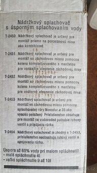 splachovač T-2453, vysoko položený. NOVý. - 2