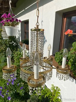 Starý broušený velký lustr - 2