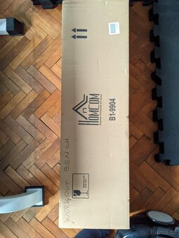 HOMCOM flat bench – posilovací lavice (velmi dobrý stav) - 2