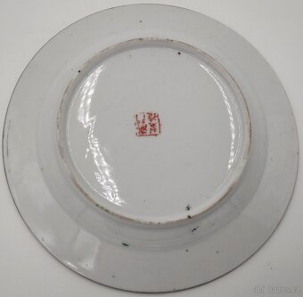 Luxusní starožitný porcelánový čínský talíř 19 století - 2