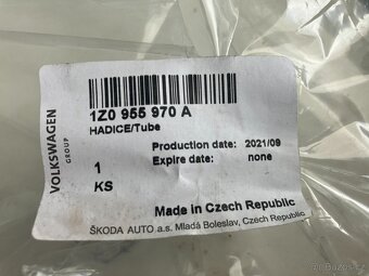 Hadice ostřikovačů předních světel 1Z0955970A Octavia II - 2