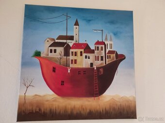 OBRAZ - domečky na lodi - 2