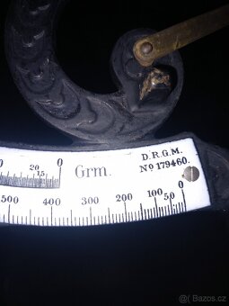 STARÉ VÁHY GRM D.R.G.M. 34 CM 2 KG - 2