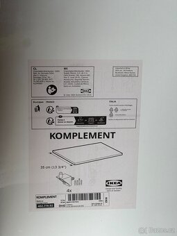 IKEA KOMPLEMENT Police, bílá, 50x35 cm 2ks nové - 2