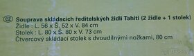 Prodám NEPOUŽITÝ set zahradního skládacího nábytku - 2
