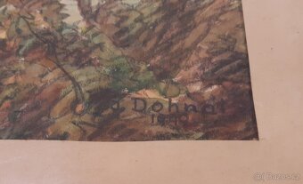 Obraz originál " Hynkov za mlýnem " autor Josef Dohnal - 2