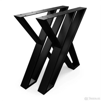 Kovové nohy na stůl – tvar X (2 ks v sadě) - 2