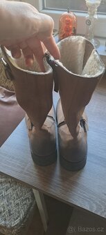 Damske kožené zimni boty vel.41 - 2