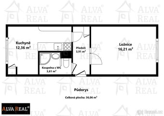 Prodej bytu 1+1 CP 37,79 m² v Tišnově, ul. Květnická, zvý... - 2