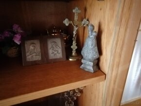 Mosazný kříž ,figurka - 2