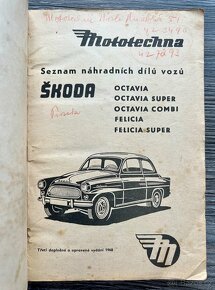 Seznam ND - Škoda Octavia / Felicia ( 1968 ) - 2