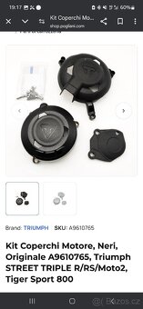 Koupím Quick shifter kryty motoru triumph - 2
