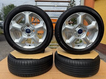 Alu kola 4x108 r15 Ford Fiesta + zánovní pneu 195/50/15 - 2