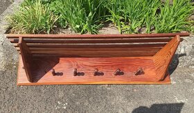 Dřevěná polička,věšák - 2