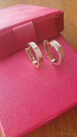 Náušnice Cartier Love s kamínky - 2