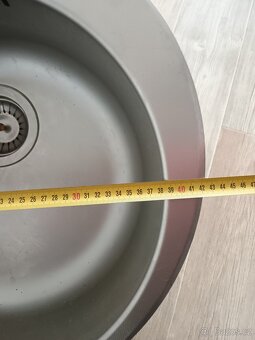 Dřez kulatý, nerez. - 2