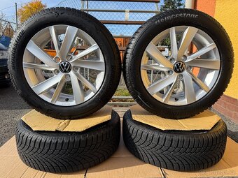 Alu kola 5x112 r16 VW Gavia + zimní pneu 205/55/16 - 2