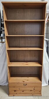 Knihovna Ikea Alve/Leksvik mořidlo antik - 2