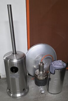 Zahradní topidlo MEVA ETNA NEREZ + termokryt a obal - 2