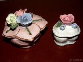 Dóza, dózička, šperkovnice malá porcelán - 2 typy - 2