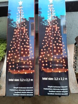 Venkovní světelný strom s hvězdou strom 400 LED 3,2x2,2m - 2