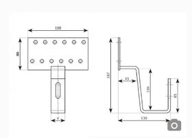 masivní střešní hák pro fotovoltaický solární panel - 2