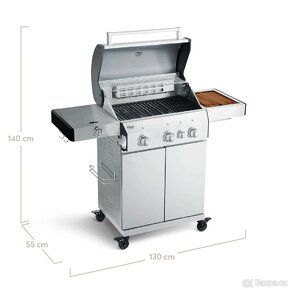 Gril Plynový Burnhard Fred Deluxe (nerez),infra, mod 2023 - 2