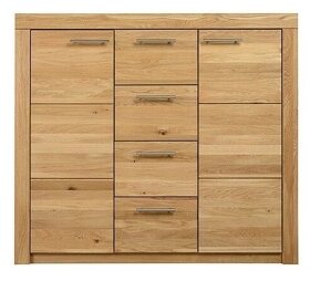 Vysoká komoda Highboard - Divoký dub masiv Germany - 2