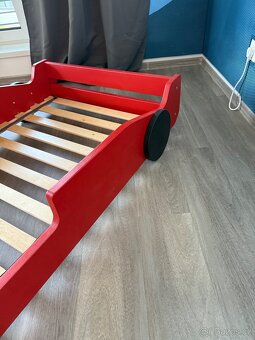 Dětská postel Benlemi, auto červené, 80x180 cm - jako nová - 2