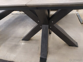 Rozkládací - jídelní stůl - optika - beton - 2