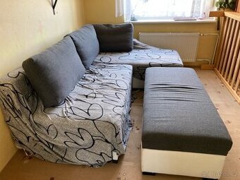 Sedačka s velkým taburetem - 2