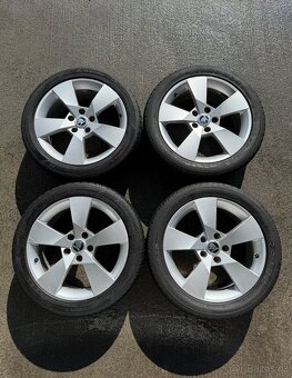 Prodám 4x originální Škoda ALU kola DENOM R17 s letními pneu - 2