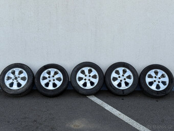 Alu kola Kia 4x100 R14, 5ks, celoroční pneu - 2