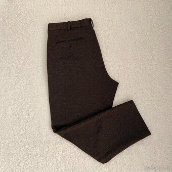 Pánské hnědé kalhoty ve vlněném vzhledu Uniqlo vel. XL - 2